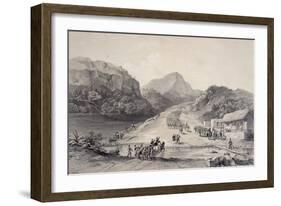 Mexican Army Crossing Rio Frio-John Phillips-Framed Giclee Print
