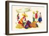 Mexican Basket Merchant-null-Framed Art Print