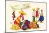 Mexican Basket Merchant-null-Mounted Art Print
