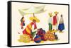 Mexican Basket Merchant-null-Framed Stretched Canvas