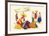 Mexican Basket Merchant-null-Framed Art Print