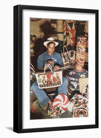 Mexican Basket Weaver-null-Framed Art Print