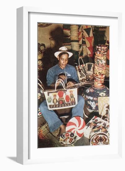 Mexican Basket Weaver-null-Framed Art Print