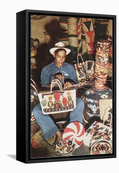 Mexican Basket Weaver-null-Framed Stretched Canvas