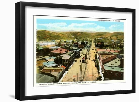 Mexican Border at Nogales, Arizona-null-Framed Art Print