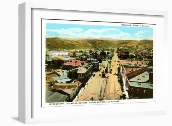 Mexican Border at Nogales, Arizona-null-Framed Art Print