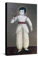 Mexican Boy Holding Cockerel, 19th Century Mexico, 19th Century-null-Stretched Canvas
