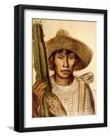 Mexican Boy with Cactus-Alfredo Ramos Martinez-Framed Art Print