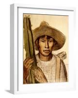 Mexican Boy with Cactus-Alfredo Ramos Martinez-Framed Art Print