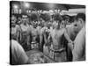 Mexican "Braceros" Being Examined at Reception Center before Being Put to Work-null-Stretched Canvas