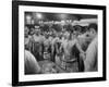 Mexican "Braceros" Being Examined at Reception Center before Being Put to Work-null-Framed Photographic Print