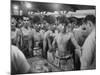 Mexican "Braceros" Being Examined at Reception Center before Being Put to Work-null-Mounted Photographic Print