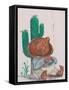 Mexican Cafe Mural, Presidio Historic District, Tucson, Arizona, USA-Walter Bibikow-Framed Stretched Canvas