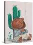 Mexican Cafe Mural, Presidio Historic District, Tucson, Arizona, USA-Walter Bibikow-Stretched Canvas