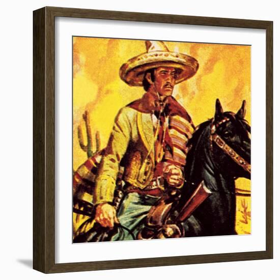 Mexican Cattle Man-English School-Framed Giclee Print