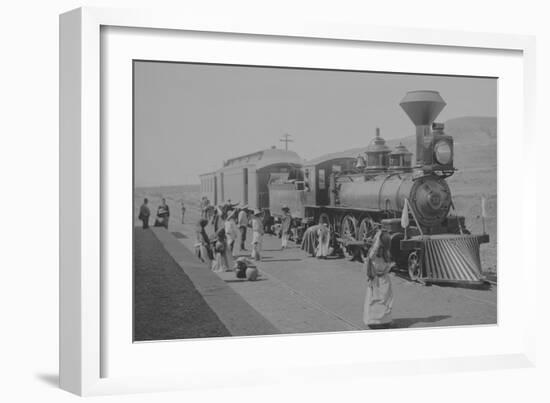 Mexican Central Railway Train at Station, Mexico-Jackson-Framed Art Print