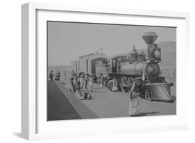 Mexican Central Railway Train at Station, Mexico-Jackson-Framed Art Print