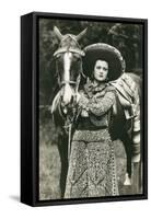Mexican Charra with Horse-null-Framed Stretched Canvas