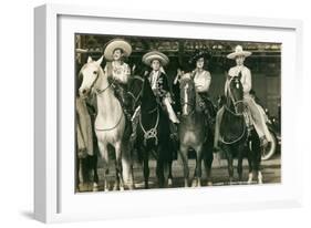 Mexican Charros on Horses-null-Framed Art Print