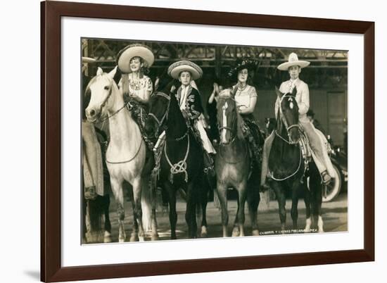 Mexican Charros on Horses-null-Framed Premium Giclee Print