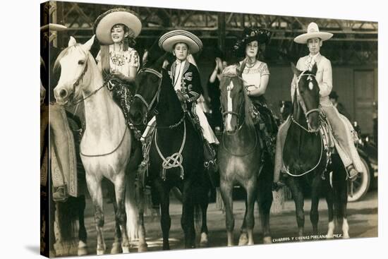 Mexican Charros on Horses-null-Stretched Canvas