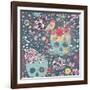 Mexican Concept Background with Flowers, Skulls and Birds-smilewithjul-Framed Art Print