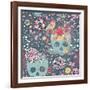 Mexican Concept Background with Flowers, Skulls and Birds-smilewithjul-Framed Art Print