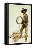 Mexican Cowboy-William Herbert 'Buck' Dunton-Framed Stretched Canvas