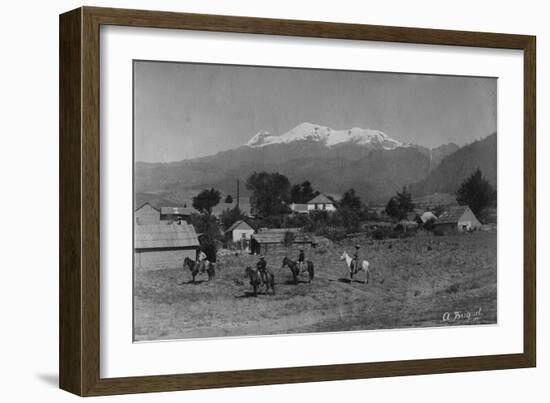 Mexican Cowboys On The Range-El Ixtaccihual-Abel Briquet-Framed Art Print