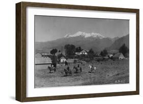 Mexican Cowboys On The Range-El Ixtaccihual-Abel Briquet-Framed Art Print