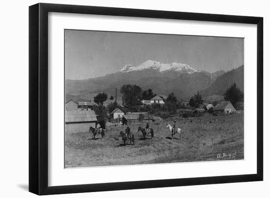 Mexican Cowboys On The Range-El Ixtaccihual-Abel Briquet-Framed Art Print