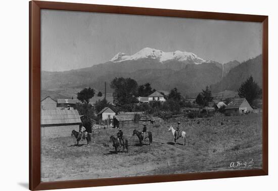 Mexican Cowboys On The Range-El Ixtaccihual-Abel Briquet-Framed Art Print