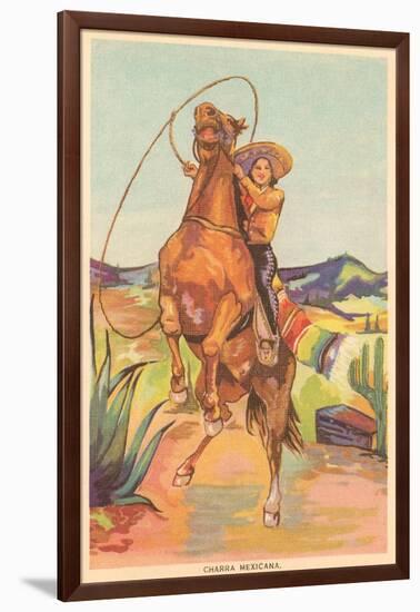 Mexican Cowgirl-null-Framed Art Print