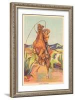 Mexican Cowgirl-null-Framed Art Print