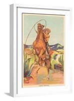 Mexican Cowgirl-null-Framed Art Print