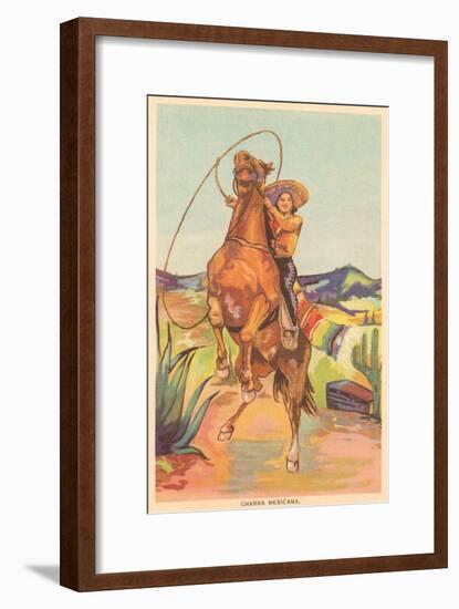 Mexican Cowgirl-null-Framed Art Print