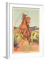 Mexican Cowgirl-null-Framed Art Print