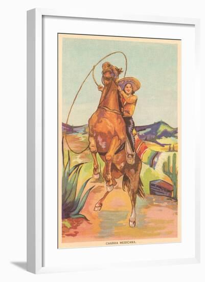 Mexican Cowgirl-null-Framed Art Print