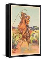 Mexican Cowgirl-null-Framed Stretched Canvas