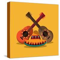 Mexican Culture Related Icons Image-Jemastock-Stretched Canvas