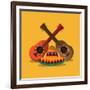 Mexican Culture Related Icons Image-Jemastock-Framed Art Print