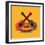 Mexican Culture Related Icons Image-Jemastock-Framed Art Print