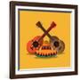 Mexican Culture Related Icons Image-Jemastock-Framed Art Print