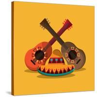 Mexican Culture Related Icons Image-Jemastock-Stretched Canvas