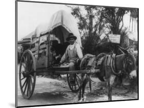 Mexican Emigrating to the U.S. Photograph - Nuevo Laredo, Mexico-Lantern Press-Mounted Art Print