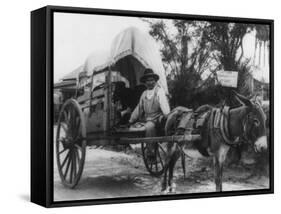 Mexican Emigrating to the U.S. Photograph - Nuevo Laredo, Mexico-Lantern Press-Framed Stretched Canvas