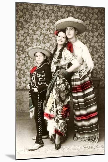 Mexican Family in Native Garb-null-Mounted Art Print