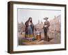 Mexican Family in Plaza Santo Domingo, Mexico City, C.1840-German School-Framed Giclee Print