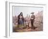 Mexican Family in Plaza Santo Domingo, Mexico City, C.1840-German School-Framed Giclee Print