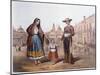 Mexican Family in Plaza Santo Domingo, Mexico City, C.1840-German School-Mounted Giclee Print